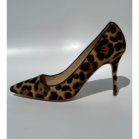 J. Crew Collection Ponyhair Hazelnut Leopard Elsie Heels Pumps Size 7 $395 Italy - Picture 6 of 16